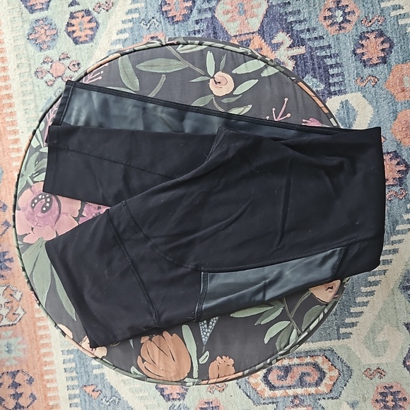 Athleta Faux Leather Leggings - Picture 2 of 3